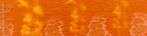 Orange Ogee Design. Tie and Dye Shibori. Water 