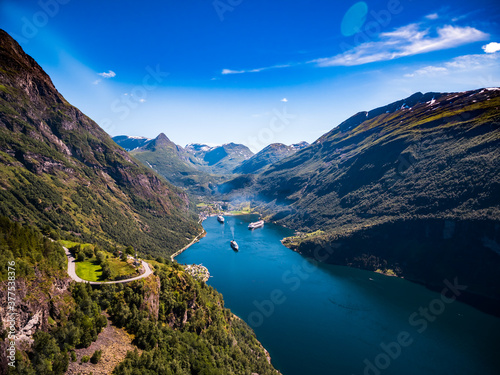 Geiranger fjord  Norway.