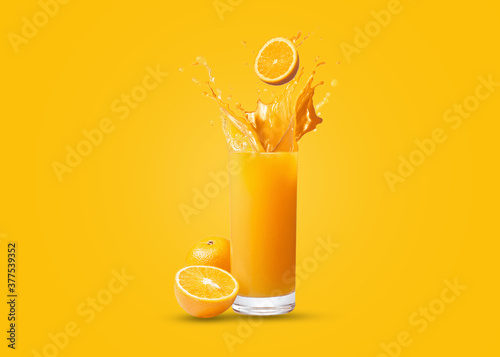 Foto orange juice splash
