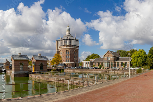 Oldest water tower and reservoir in Rotterdam De Esch