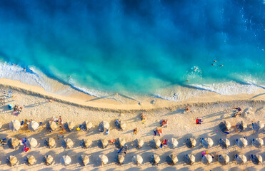 Sierkussen Luchtfoto strand Middellandse Zee azuurblauw strand zomer  © biletskiyevgeniy