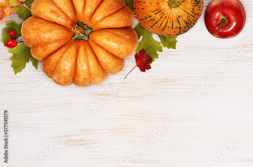 Autumn arrangement with pum...