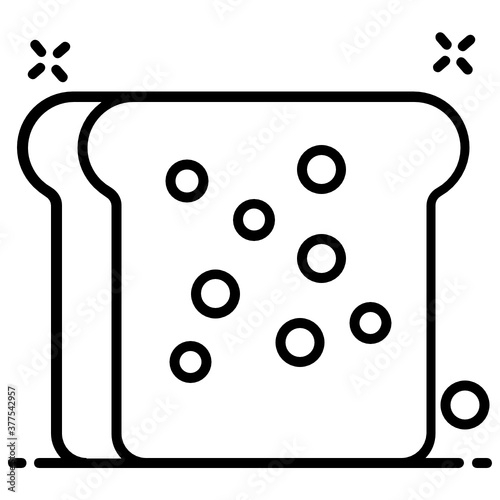 
Bread toast icon design, breakfast bread 
