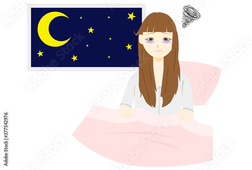 不眠症　女性　夜