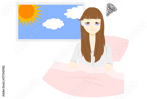 不眠症　女性　朝