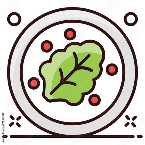 
Vegetable salad icon design, editable vector of veggies 
