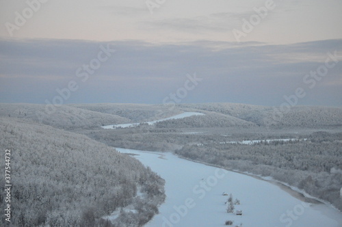 winter landscape in the mountains