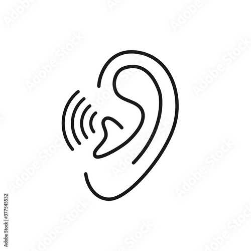 thin line ear logo like easy listening
