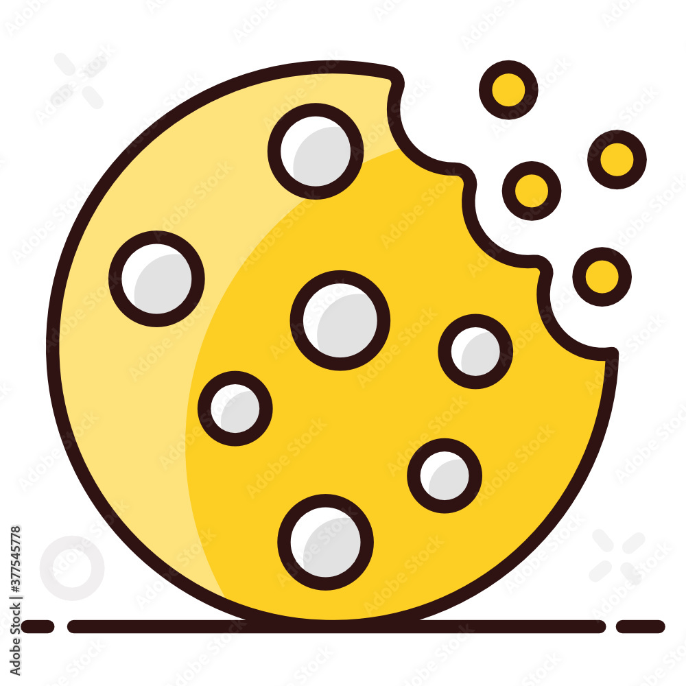 A pitted chocolate chip cookie bite, bakery food item
A pitted chocolate chip cookie bite, bakery food item