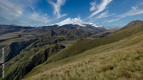 view of mount Elbrus from the North and Emmanuel's glade