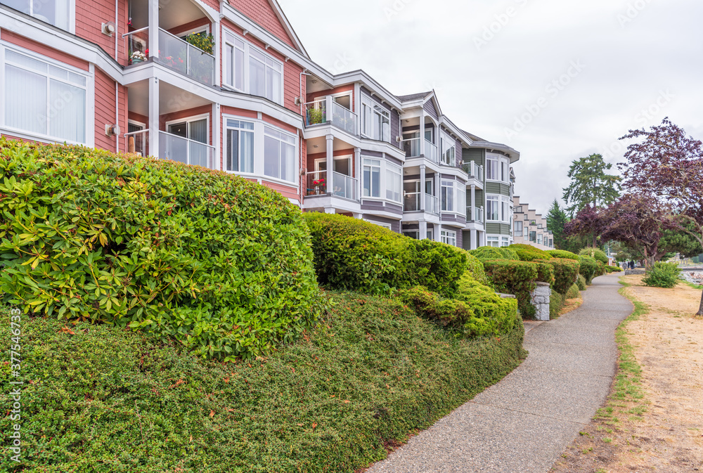 Modern Apartment Buildings in Vancouver, British Columbia, Canada.