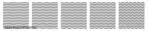 Set of wavy zigzag lines. Wave thin line background. Vector zigzag and wavy horizontal underline. Vector illustration EPS10.