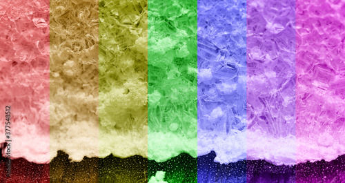 A rainbow edit of salt crystals in macro
