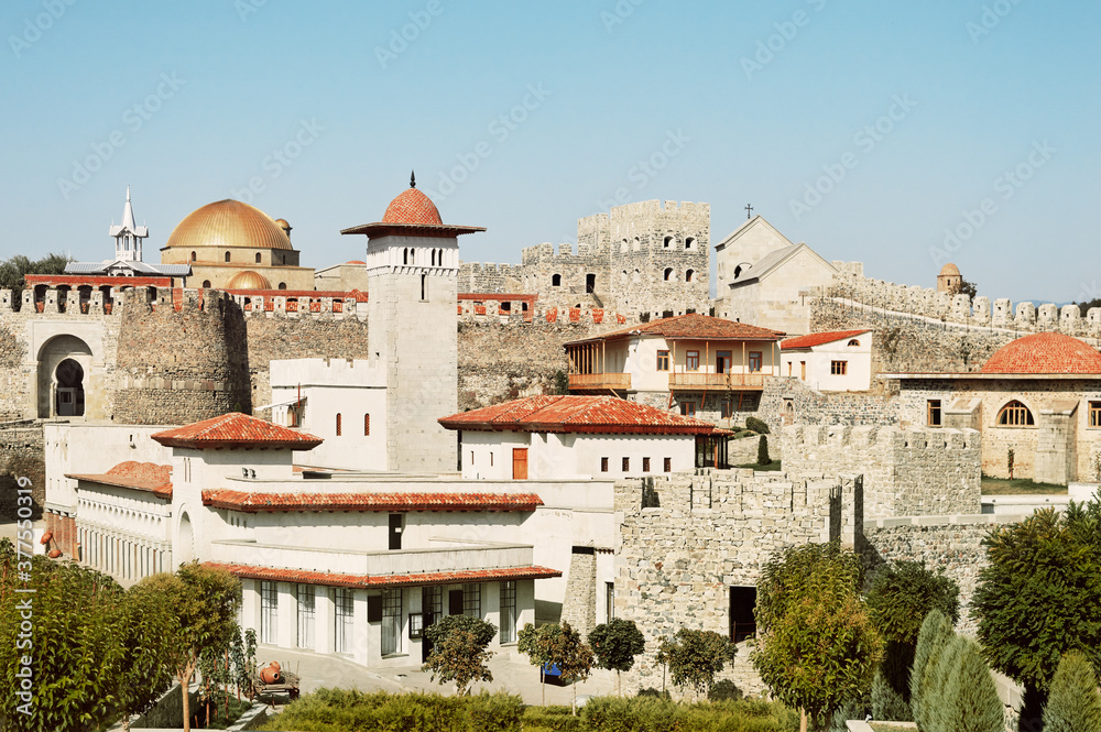 Panoramic view of the Rabati Castle in the city of Akhaltsikhe in Georgia.
