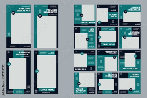 Food and drink social media post and story