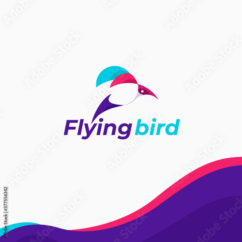 Flying Bird Logo Design Branding Concept 
