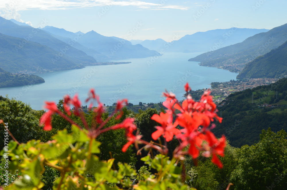 The beautiful landscape around the mountains of Lake Como in Lombardy in Northern Italy The beautiful landscape around the mountains of Lake Como in Lombardy in Northern Italy
