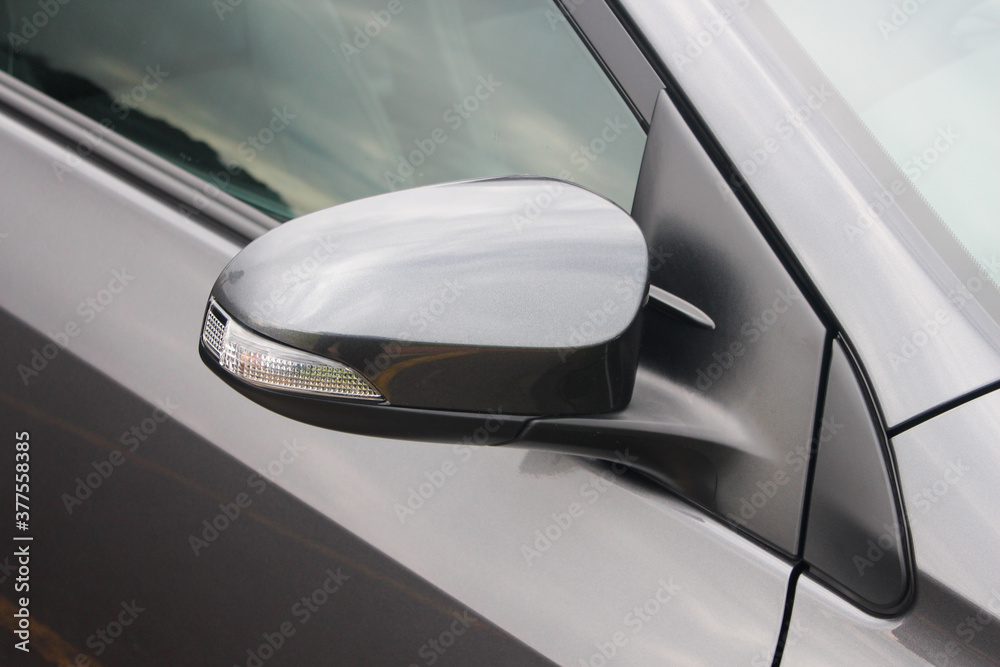 Grey car door mirror Grey car door mirror