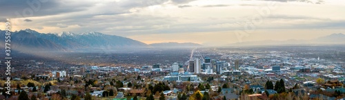 Salt Lake City, Utah USA skyline at dawn