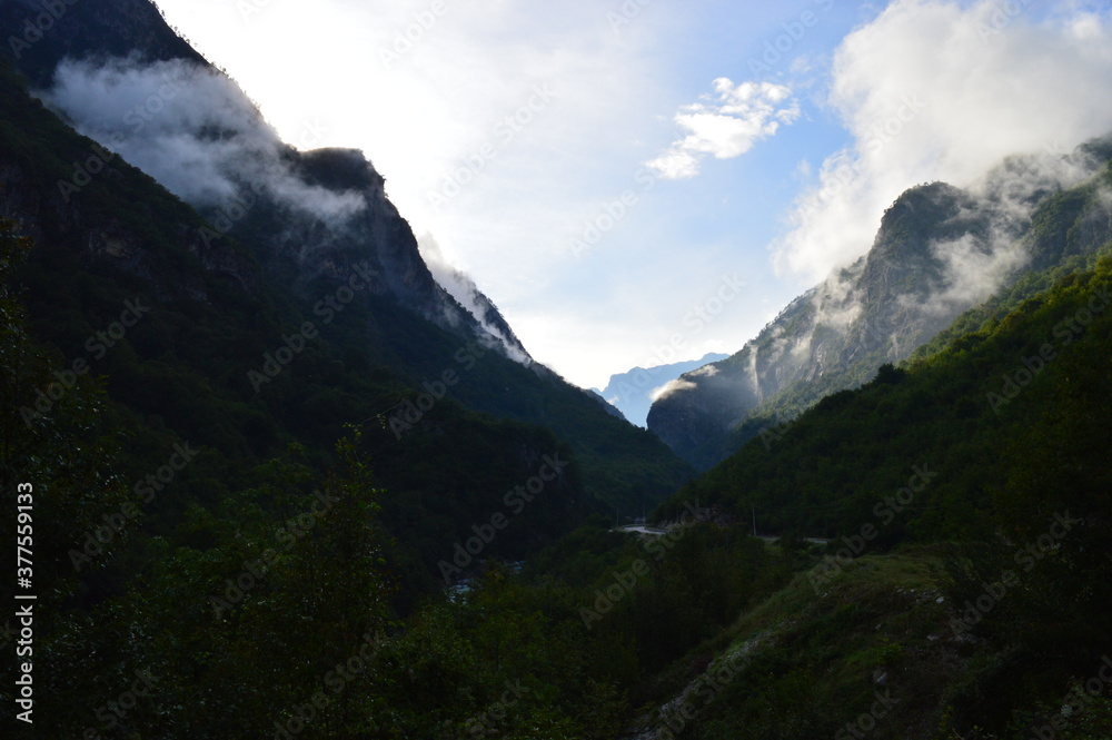 Obraz premium The beautiful and dramatic landscapes of the Valbona Valley in Northern Albania