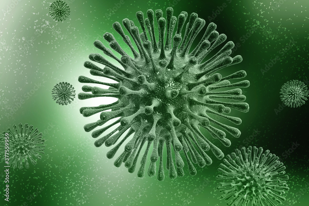 3d render Corona virus microscopic view
3d render Corona virus microscopic view