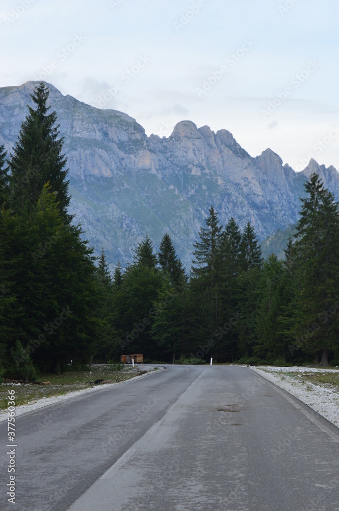 The stunning mountain scenery in the Valbona Valley in Albania