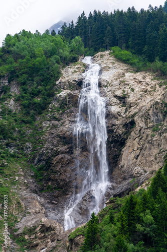 Mischbach waterfall (160m) in Tirol, Austria.