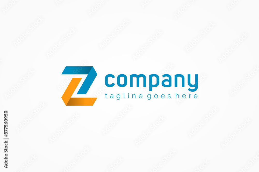 Abstract Initial Letter Z Logo. Blue and Yellow Geometric Shape Origami Style isolated on White Background. Usable for Business and Branding Logos. Flat Vector Logo Design Template Element Abstract Initial Letter Z Logo. Blue and Yellow Geometric Shape Origami Style isolated on White Background. Usable for Business and Branding Logos. Flat Vector Logo Design Template Element