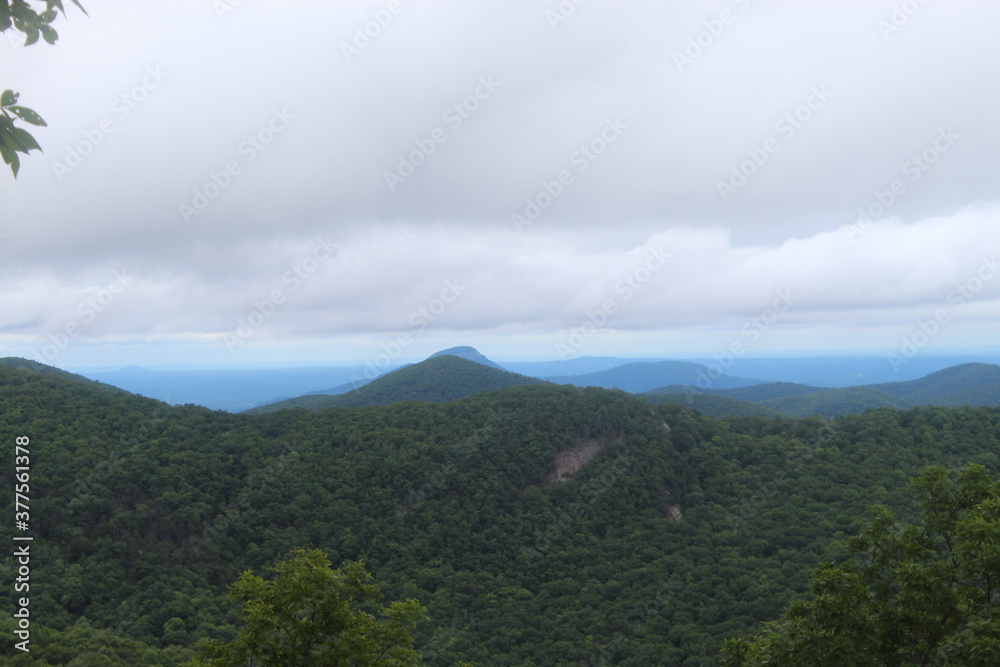 mountain and clouds