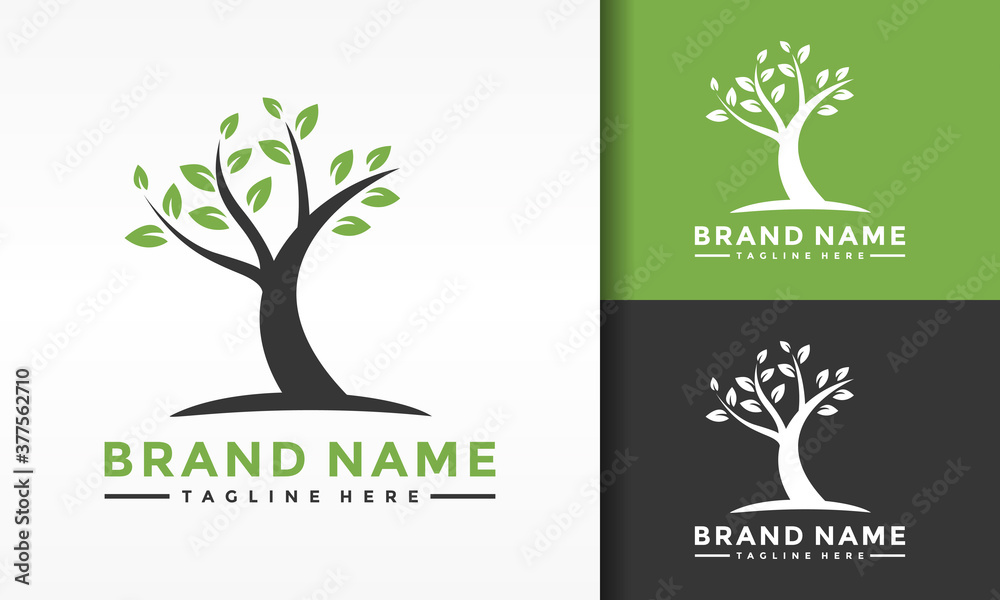 Obraz premium tree green logo