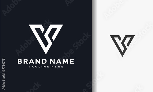 monogram letter VS logo