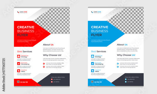 Flyer Design. Abstract Circles theme vector modern Business Flyer, Cover. Leaflets a4 Template for Annual Report or  poster Design.	