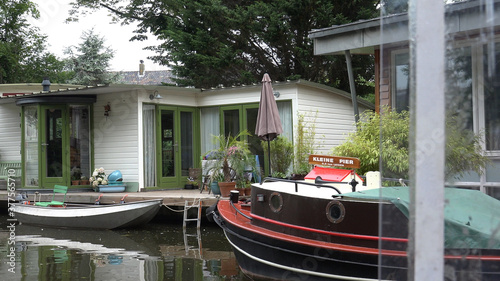 Leiden by boat (Netherlands)