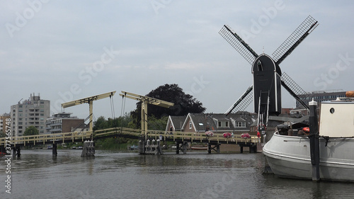 Leiden by boat (Netherlands)