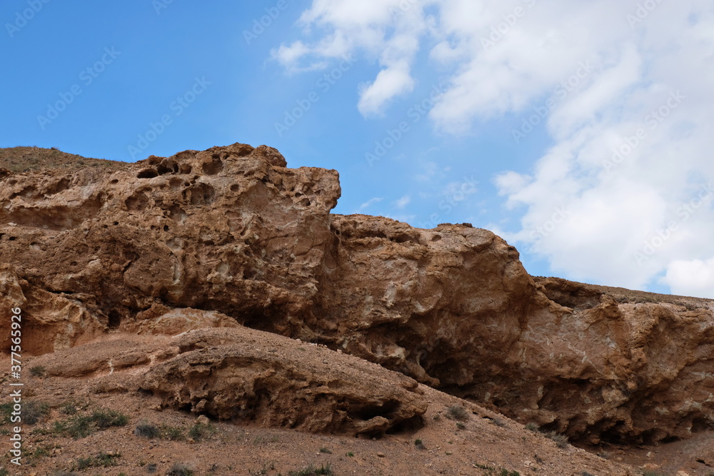 Nature reserve: Charyn canyon, near Almaty. This is a dry gorge washed by meltwater. The area is also called the valley of Castles.