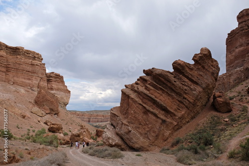 Nature reserve: Charyn canyon, near Almaty. This is a dry gorge washed by meltwater. The area is also called the valley of Castles.