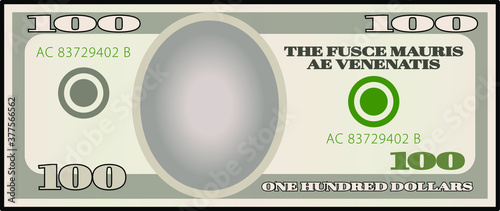 A stylized iconic $100 USD bank note / paper money. USA USD.