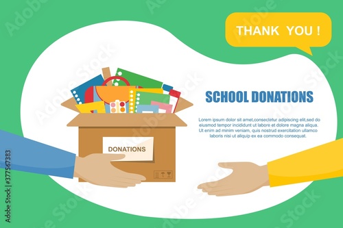School donation background