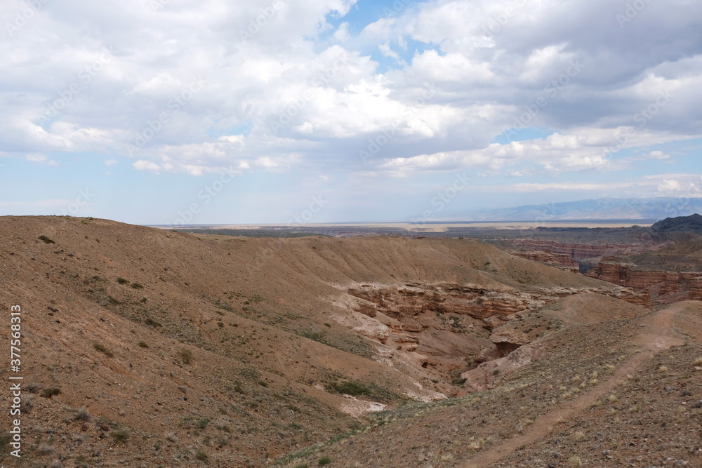 Nature reserve: Charyn canyon, near Almaty. This is a dry gorge washed by meltwater. The area is also called the valley of Castles. Nature reserve: Charyn canyon, near Almaty. This is a dry gorge washed by meltwater. The area is also called the valley of Castles.