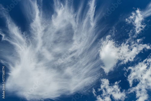 White clouds on blue background © Miroslav