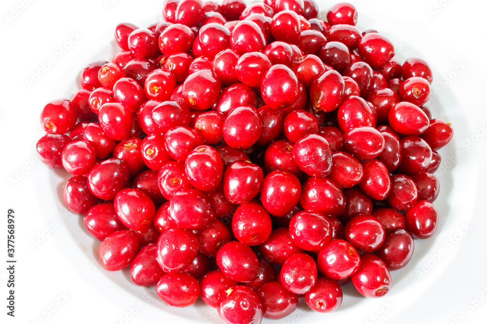 Red cherries close up background texture Red cherries close up background texture
