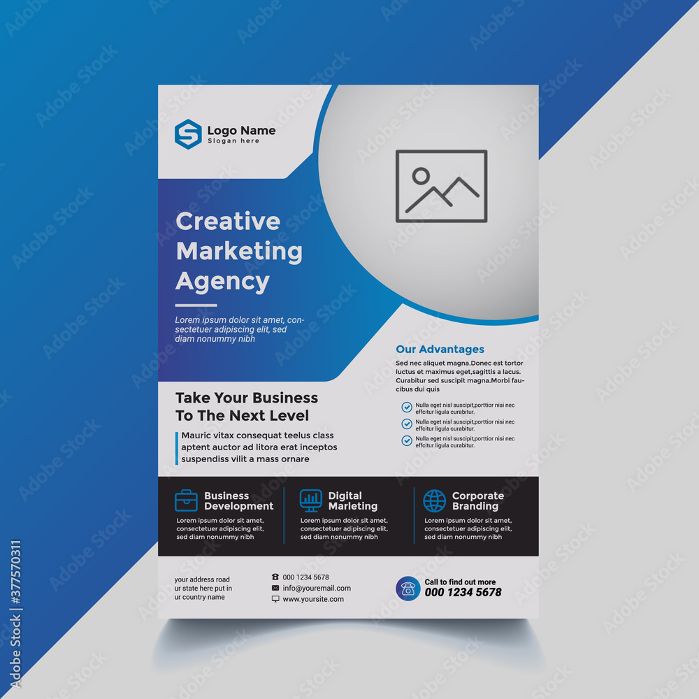 Corporate abstract business flyer design template brochure cover design vector template.Company identity,print-ready flyer,print ready brochure,Corporate brochure report cover template in A4 size