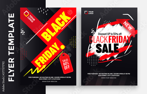 flyer template for Black Friday Sale Promotion with Sample Product Images  for A4 paper size with 3mm. bleeds area and Free Font Used with Eps file