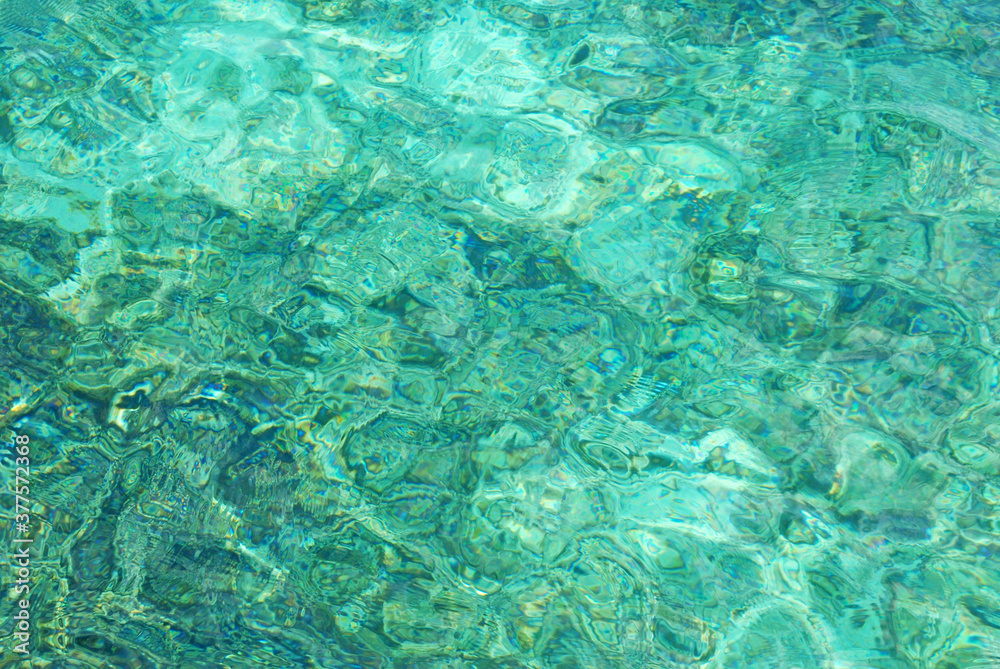 Sea watercolor near to the tropical beach Sea watercolor near to the tropical beach