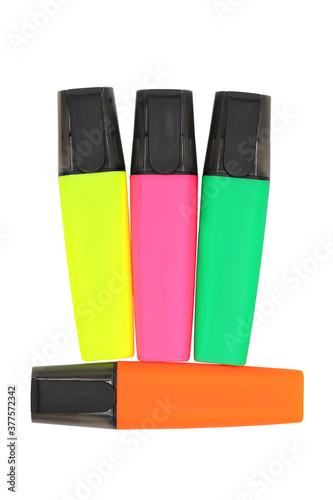 plastic markers isolated on a white background
