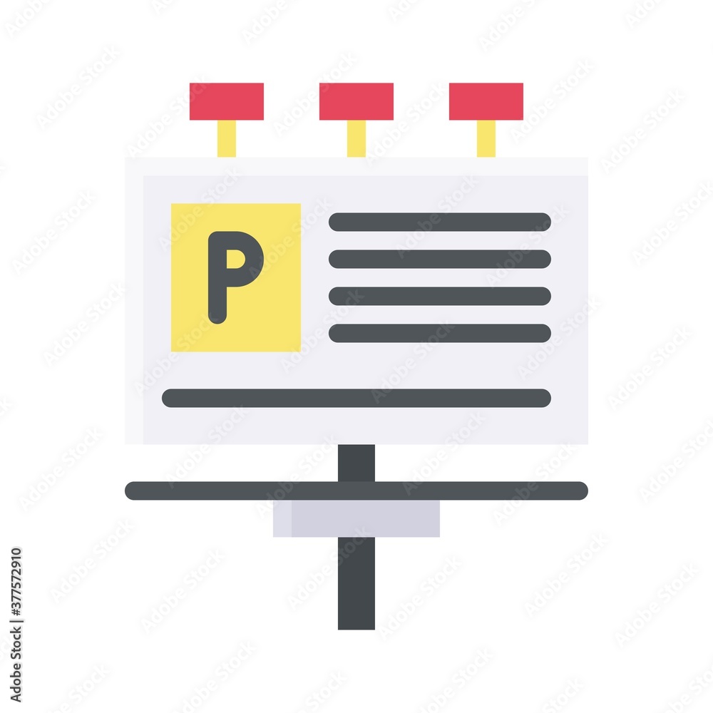 parade related street board with lights and stand vector in flat style, parade related street board with lights and stand vector in flat style,