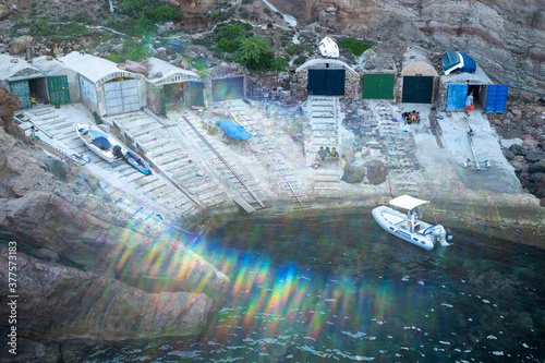 small fishing boat, S Estaca, Valldemossa, mallorca, spain photo