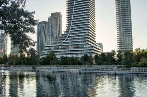 High Rise Condominiums Reflected in a Lake