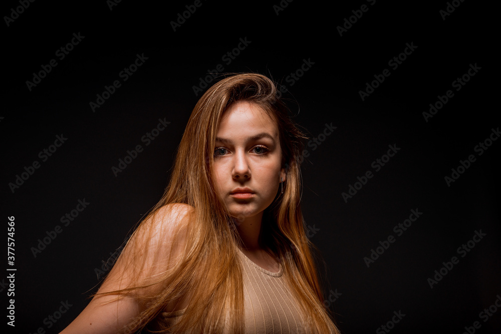 Trendy young beauty girl Trendy young beauty girl