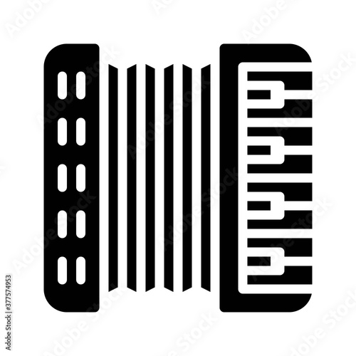 parade related accordion piano with buttons and strips vector in solid design,